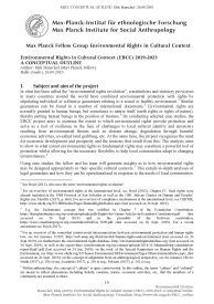 Artikel zu Environmental Rights in Cultural Context (ERCC) 2019-2023