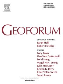 Titelseite der Zeitschrift Geoforum